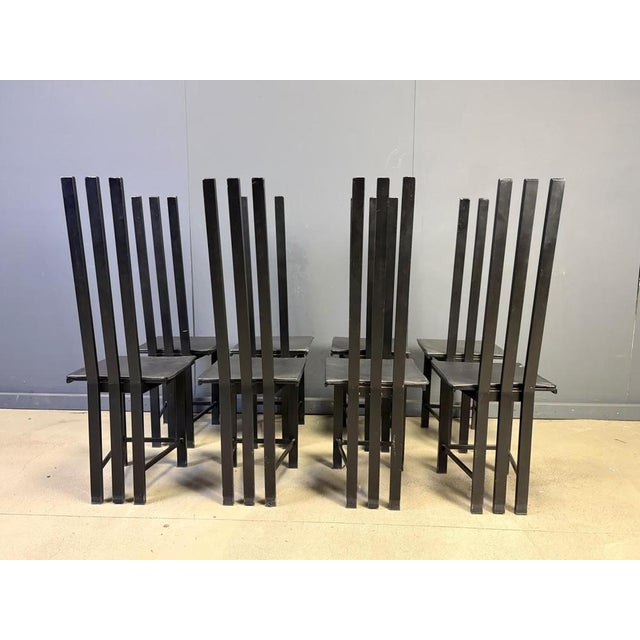 Postmodern Vintage Postmodern Dining Chairs, 1980s, Set of 8 For Sale - Image 3 of 10