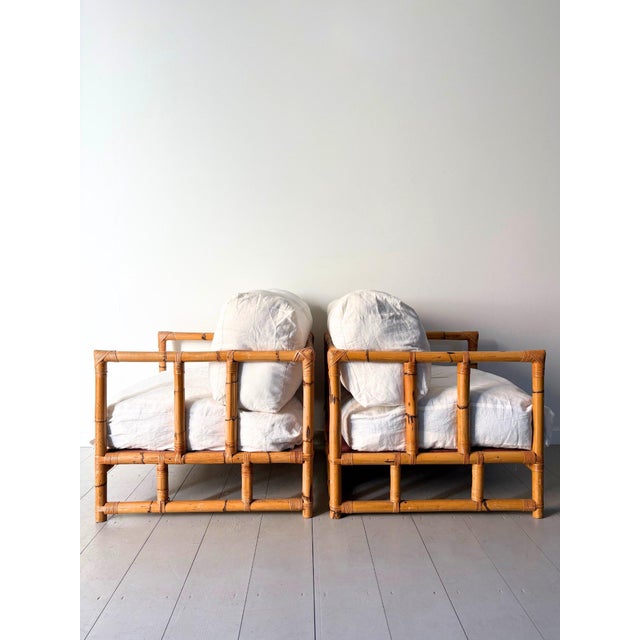 Bamboo Lounge Chairs from Vivai Del Sud, 1960, Set of 2 For Sale - Image 11 of 12