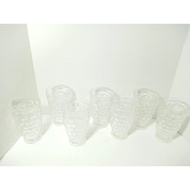 Traditional 1960s Federal Thumbprint Yorktown Tumblers- Set of 7 For Sale - Image 3 of 6