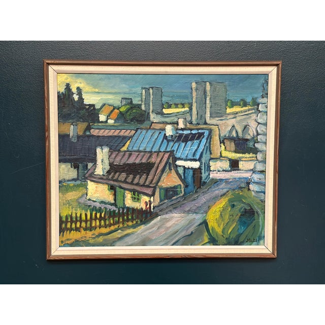 Mats Ahlberg, Northern District, Visby, 1960s, Oil on Panel, Framed For Sale - Image 14 of 18