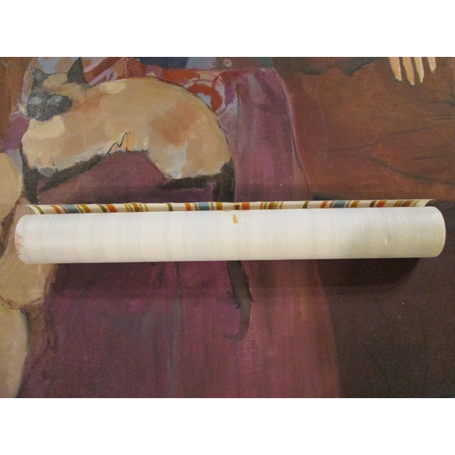 United DeSoto Vintage 1970s Striped Motif Wallcovering For Sale - Image 10 of 11