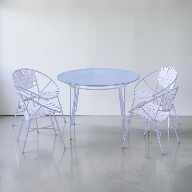 1960s 1960s Mid-Century Modern Wrought Iron Patio Set For Sale - Image 5 of 10