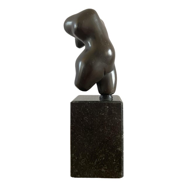 Small Bronze Sculpture of Female Torso by Pieter Kortekaas, 1989 For Sale