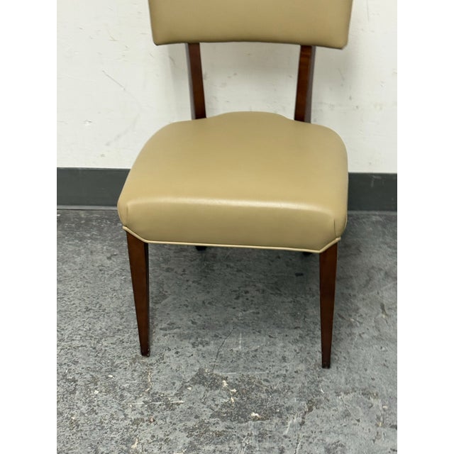 Swaim Felicity Leather Side Chair For Sale - Image 9 of 12