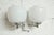Targetti Sankey double wall light, made in Italy, in white metal, chrome, and white opaline glass. The opaline glass...
