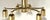 Elegant 1970s german hollywood regency style ceiling light in polished brass-finished metal, featuring six light points....