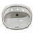Vintage Kohler K2189 Traditional Style Scalloped White Porcelain Oval Bathroom Sink For Sale