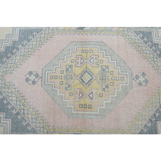 1970s Vintage Handmade Wool Cotton Pink Area Rug For Sale - Image 11 of 11