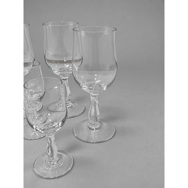 Baccarat Set of 11, Baccarat France "Longchamps" Pattern Sherry & Cordial Glasses For Sale - Image 4 of 5