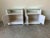 A Pair of Vintage Thomasville Whitewash Beside Tables With Glass Top For Sale - Image 4 of 13