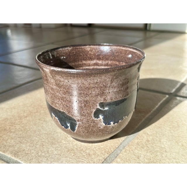 Cobalt Blue Glazed Studio Ceramic Planter from Serocka, Germany, 1970s For Sale - Image 12 of 14