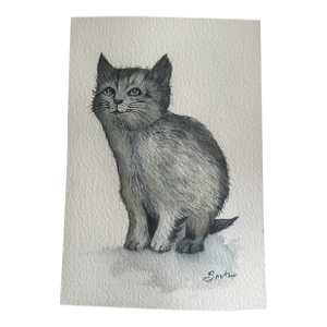 “Smoky” Original Watercolor Painting by Nancy Smith