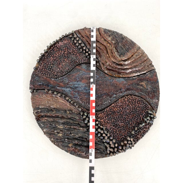 Large Wall Object in Glazed Ceramic, 1950s For Sale - Image 13 of 14