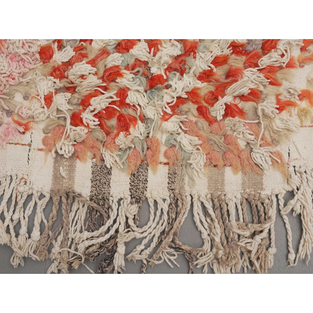 1970s Vintage Handmade Wool Cotton Turkish Cream Runner Rug For Sale In San Francisco - Image 6 of 11