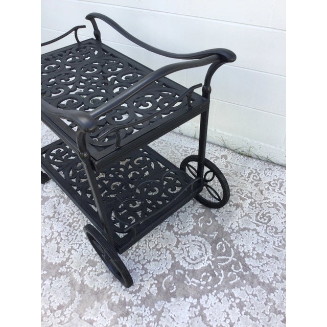 1990s 1990s Vintage Palm Beach Regency Bar Cart For Sale - Image 5 of 11