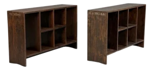Pierre Jeanneret, 6-Hole File Racks or Bookcases, Teak, Chandigarh, 1960s