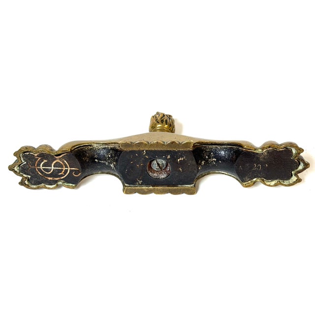 Mid 19th Century Antique English Brass and Iron Fire Stop Paperweight Signed CSJ - Circa 1850 For Sale - Image 5 of 16