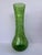 Vintage Bohemian Green Glass Hand-Enameled Floral Vase, 12” For Sale - Image 11 of 12