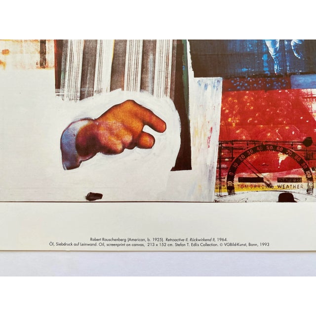 Robert Rauschenberg Vintage 1993 Pop Art Offset Lithograph Print " Retroactive " 1964 For Sale - Image 10 of 12