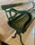 Vintage Hudson Valley Cast Iron Base Wood Railroad Bench Flip Back For Sale - Image 4 of 11