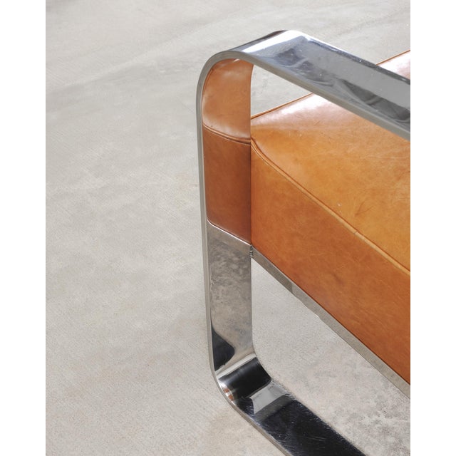 Ralph Lauren Modern Penthouse Chrome and Leather Lounge Chair For Sale - Image 11 of 18