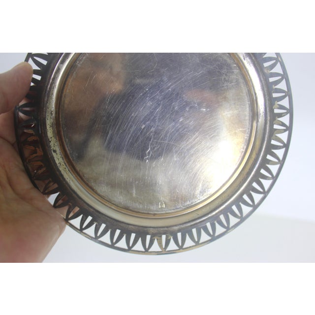 Silver Vintage Silver Plated Wine Coaster For Sale - Image 8 of 8