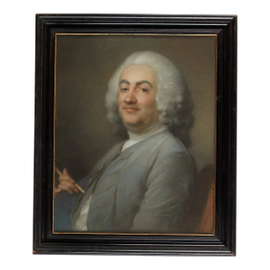 Antique Pastel Portrait of Laurent Cars Attributed to James Wells Champney