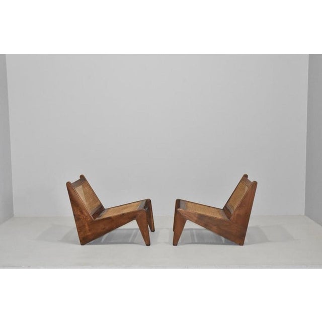 Kangaroo Chair Armchairs by Pierre Jeanneret, 1950s, Set of 2 For Sale - Image 4 of 17