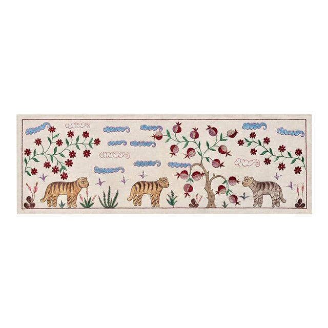 Gold Tiger Suzani Wall Hanging For Sale