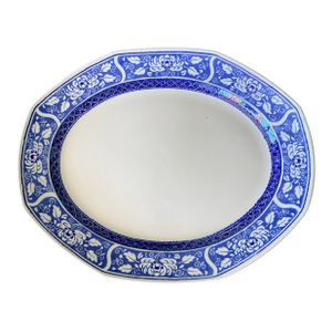 Antique Blue and White Whieldon Ware "Corona" Platter - Made in England
