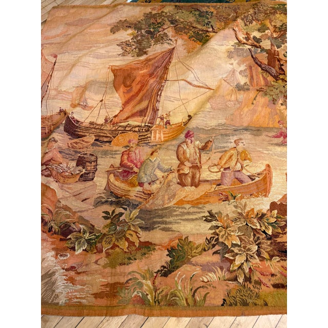 Antique Circa 1890 French Tapestry 6'6 X 7'3 For Sale - Image 9 of 10