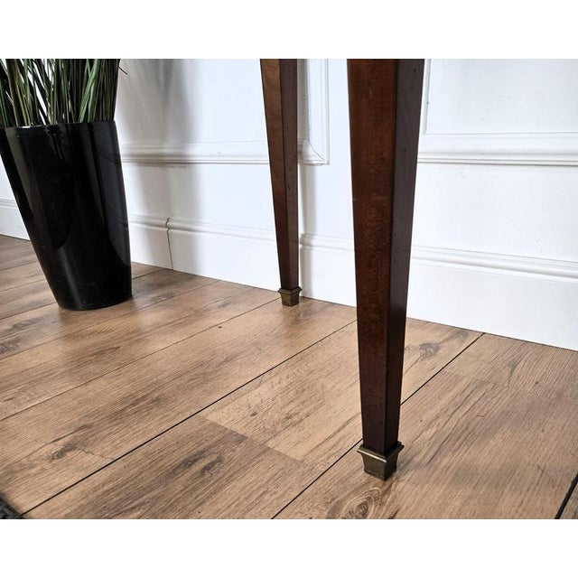 Mid-Century Italian Demi Lune Wall Console in Wood with Hidden Drawers, 1960s For Sale - Image 9 of 10