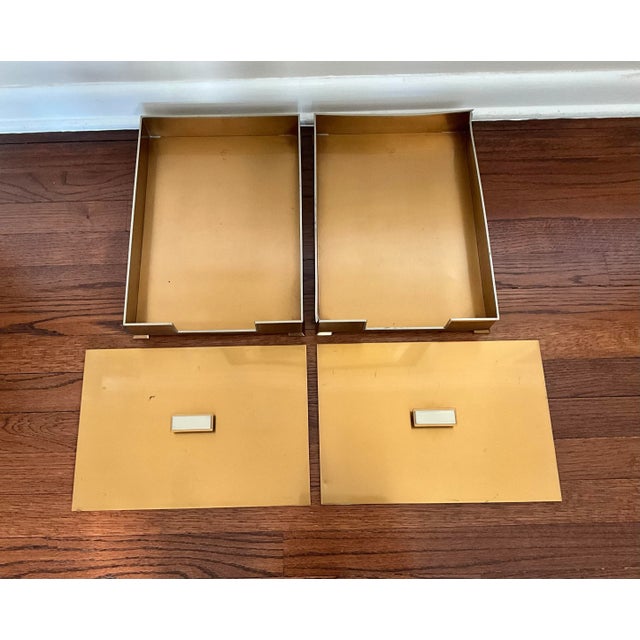 1940s Vintage Silver Crest Smith Metal Arts Co. Bronze Art Deco Executive Desk Set - 15 Pieces For Sale - Image 10 of 13