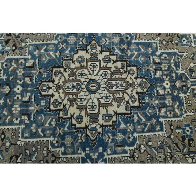 1970s Vintage Persian Handmade Wool Cotton Area Rug For Sale - Image 10 of 11