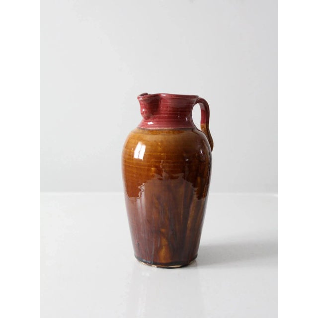 Contemporary Vintage Studio Pottery Pitcher Circa 1983 For Sale - Image 3 of 11