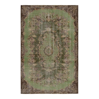 Vintage Zeki Muren Rug in Green and Brown For Sale