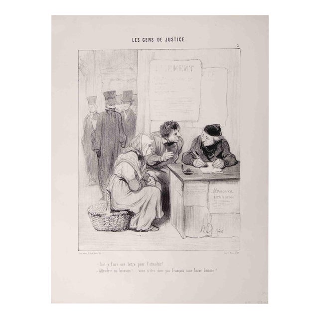 Honoré Daumier, Les Gens de Justice, Lithograph, 1845 For Sale