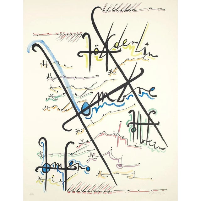 Letter H - Hand-Colored Lithograph by Raphael Alberti - 1972 1972 For Sale - Image 4 of 4