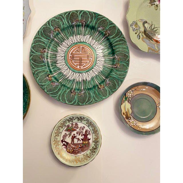Green Asian Mixed Decorative Plates a Set of 6 Chairish