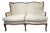 Vintage Southern Furniture Co. Louis XV Style Camelback Loveseat With Exposed Wood Frame For Sale