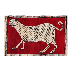 Pasargad Pictorial Lion Shiraz Persian Hand Knotted Rug