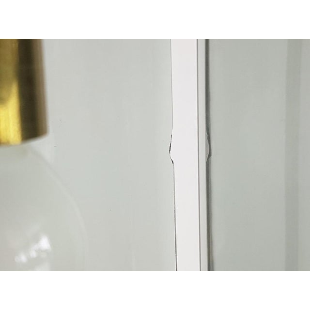 Italian Teak Pendant Lamp in Gilt Aluminum and Smoked Glass, 1960s For Sale - Image 14 of 17