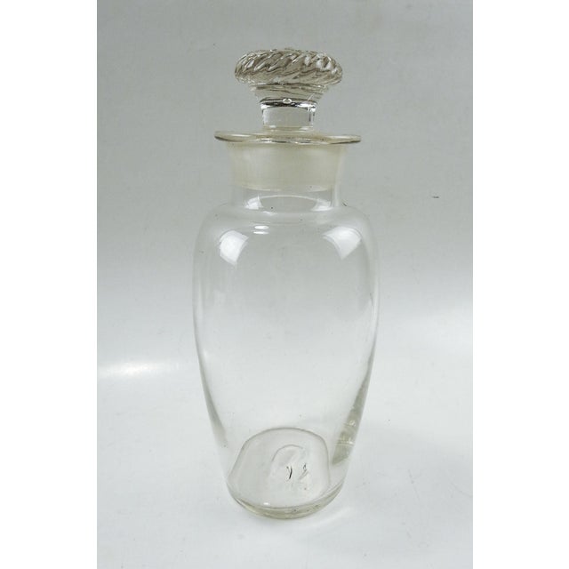 Art Nouveau Antique Mold Blown Glass Apothecary Jar For Sale - Image 3 of 6