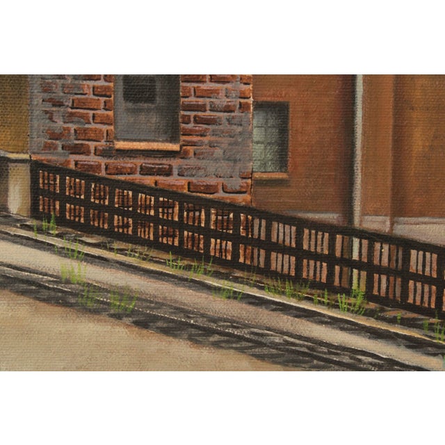 Jans Rithamer 'Depot' Original Oil Painting on Canvas For Sale - Image 11 of 12