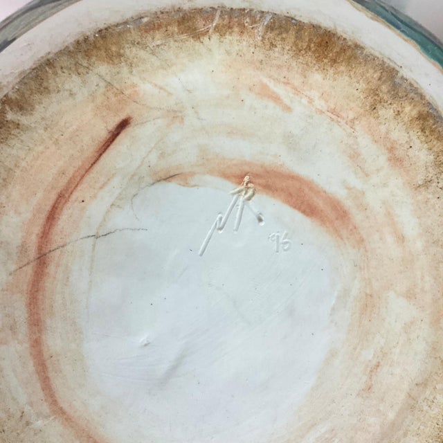 Late 20th Century Large Studio Art Pottery Vase by Michael Alvord Remsen, Fish Motif, Signed 1998 For Sale - Image 5 of 6