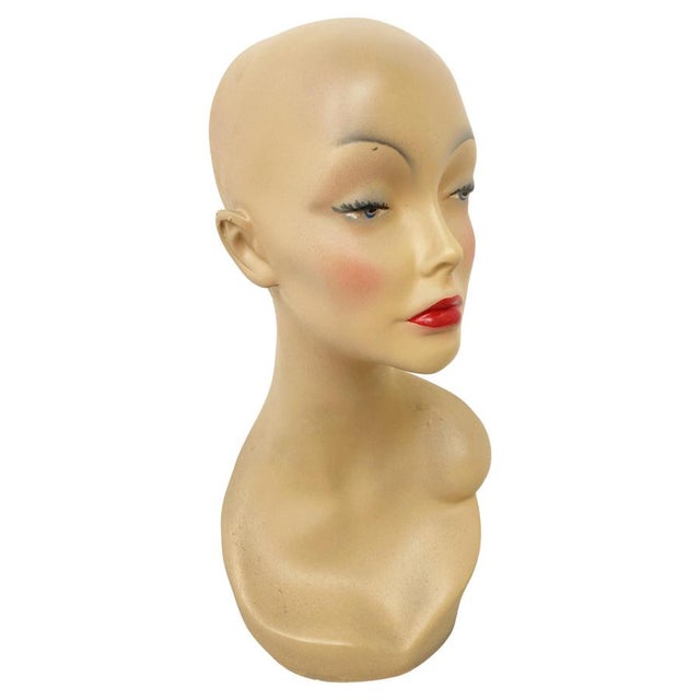 Vintage Female Mannequin Bust, 1960 For Sale - Image 9 of 9
