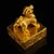 Late 19th Century Late 19th Century Gilt Bronze Qilin Seal Stamp, Mythical Beast Figure, 650g For Sale - Image 5 of 8