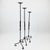 2020s Hand Forged Iron Candelabra Set of 3 (90-110cm) Antique Copper Finish Iron Bamboo Stem with Scroll Base Estate Set For Sale - Image 5 of 6