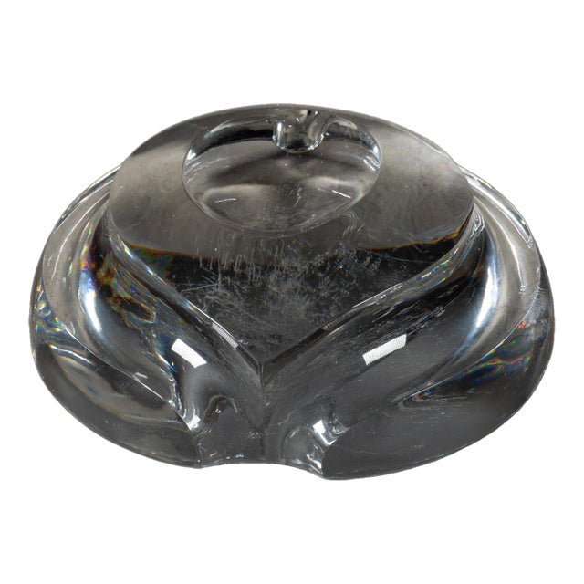Signed Organic Crystal Glass Paper Weight For Sale