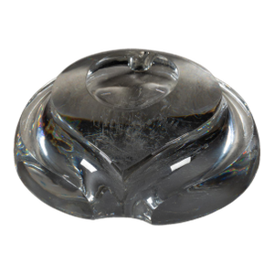 Signed Organic Crystal Glass Paper Weight